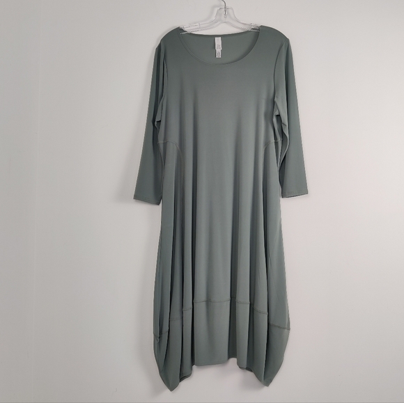 Marla Wynne Women's Modest Maxi Dress Size XL Lagenlook - Picture 2 of 7